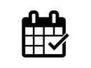 blackcalendariconwithcheckmark